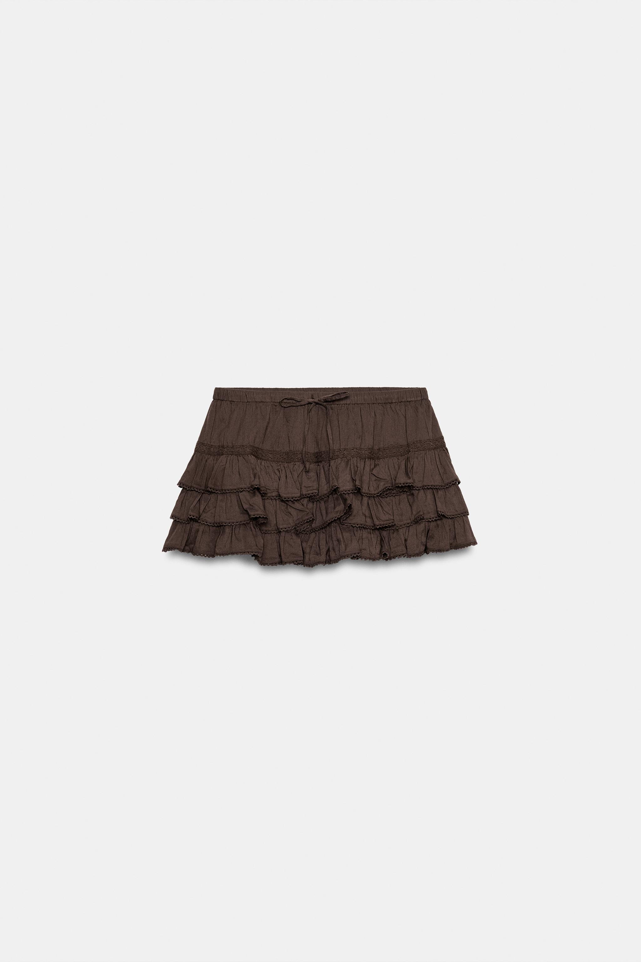 JUPE-PANTALON À VOLANTS